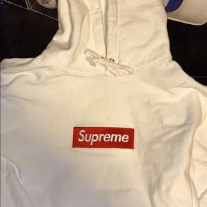 White Supreme Box Logo hooodie